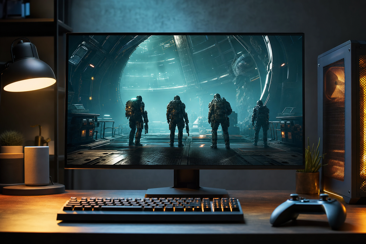 Pro gaming space with modern lighting from highflycasino.co